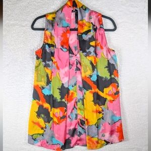 254-Violet & Claire‎ Colorful Abstract Sleeveless Blouse